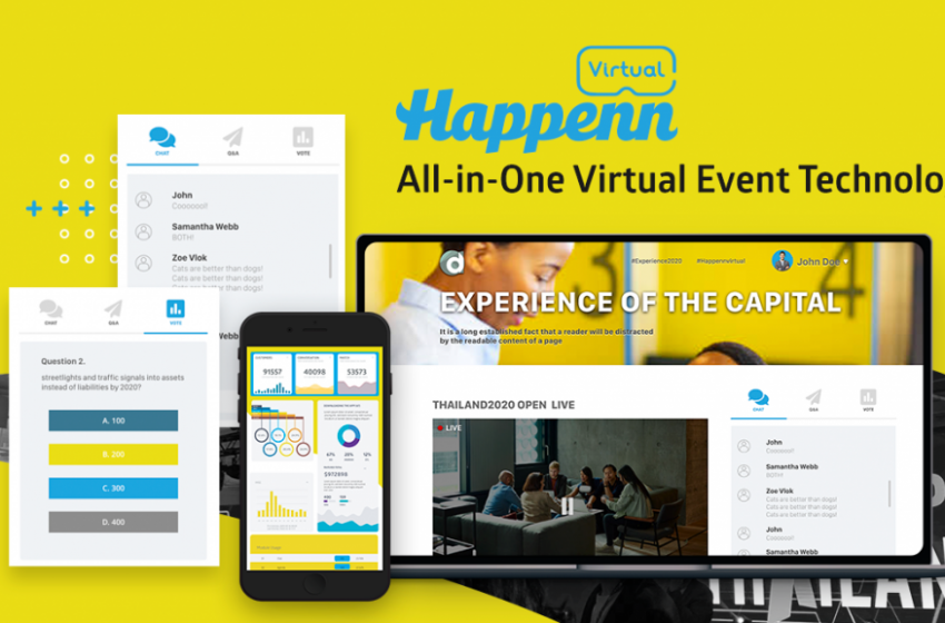  Online Event จัดการได้ด้วยเทคโนโลยี Happenn Virtual