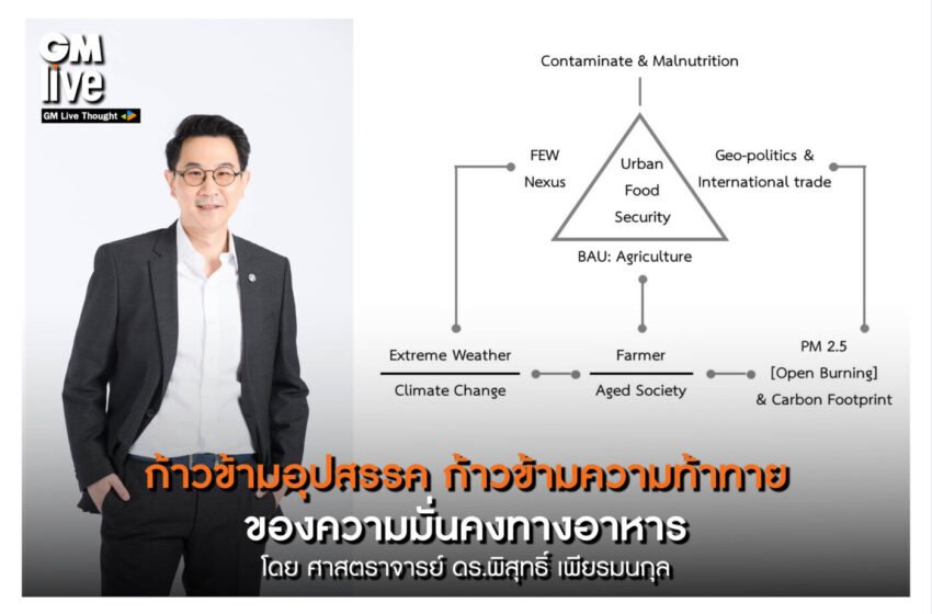  ก้าวข้ามอุปสรรค ก้าวข้ามความท้าทาย ของความมั่นคงทางอาหาร โดย ศาสตราจารย์ ดร.พิสุทธิ์ เพียรมนกุล’